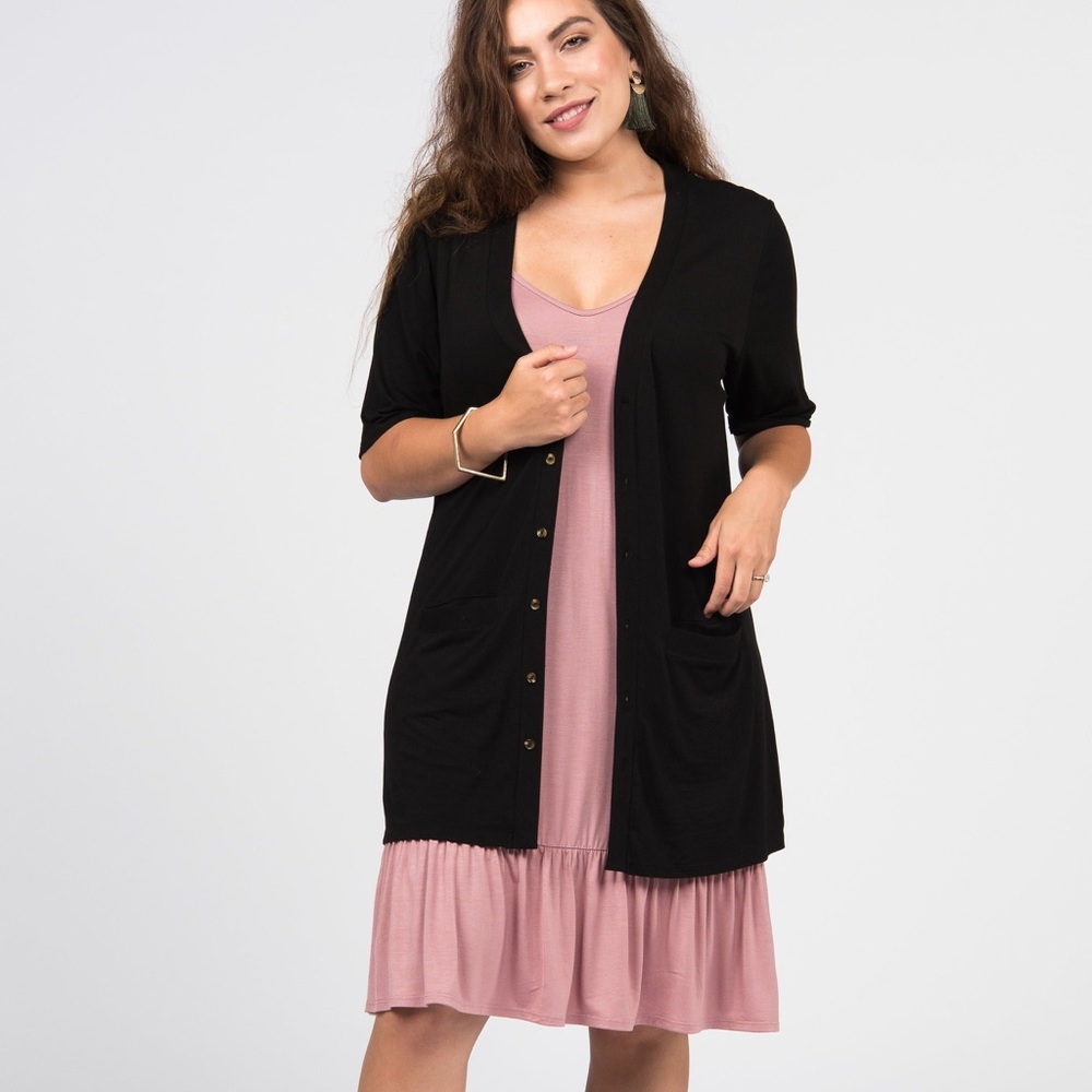 Welt Pocket Cardigan Black